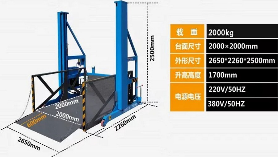 2噸移動(dòng)式裝卸平臺(tái)